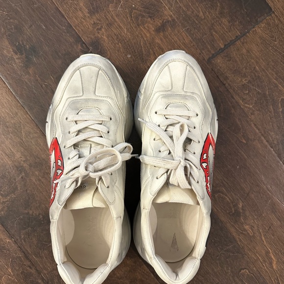 NEW GUCCI RYTHON LIP SNEAKERS - Worn once size 40 1/2 - Picture 4 of 4